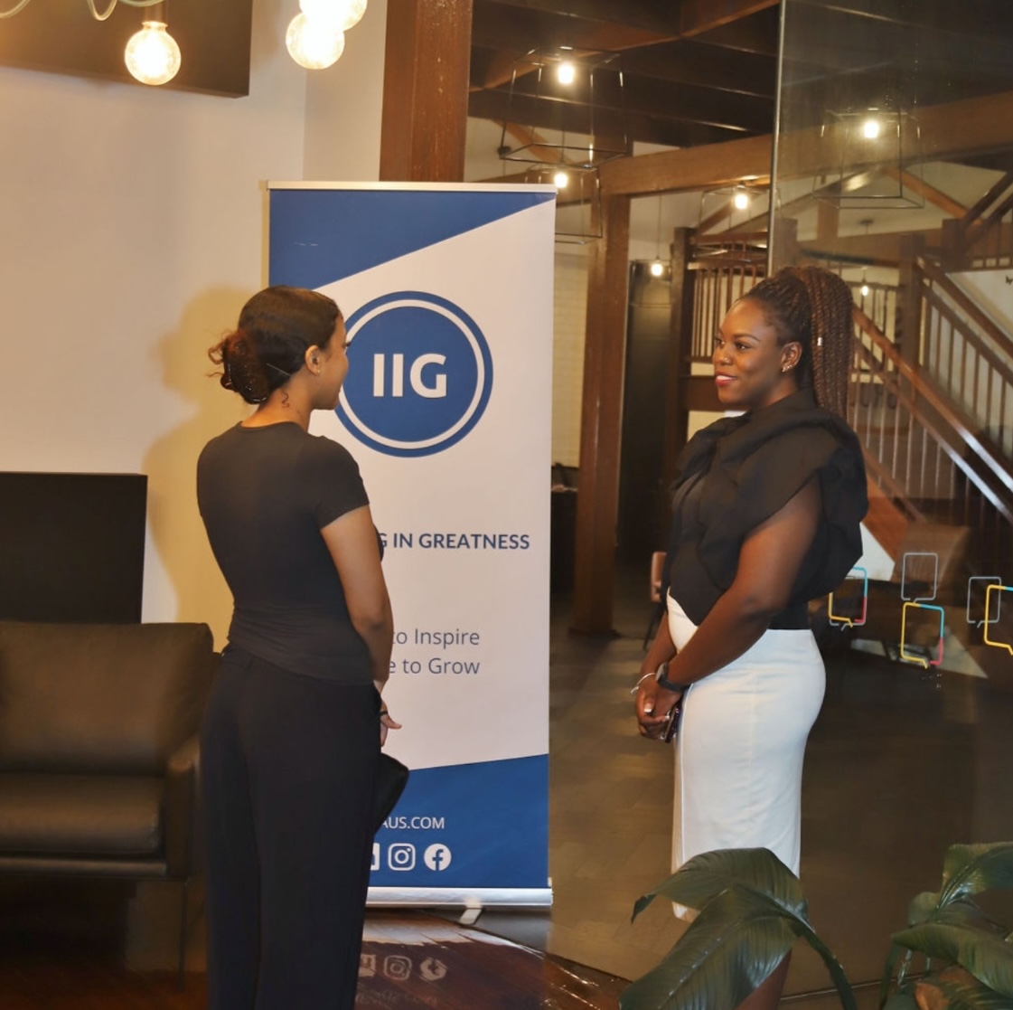 Mentor and cohort member in discussion